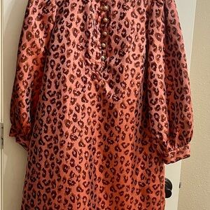 Jade Pink Leopard Print Mini Dress